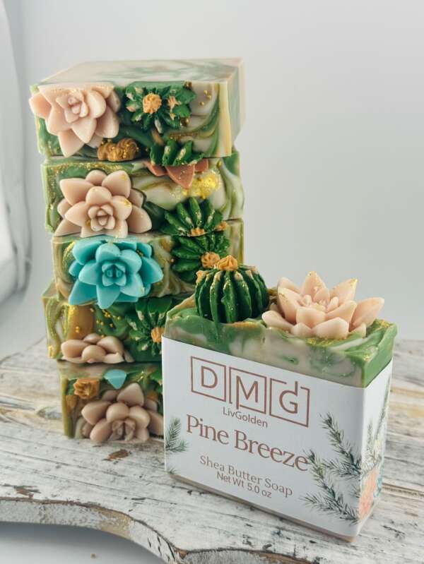 New! Succulent Pine Breeze Handcrafted Soap